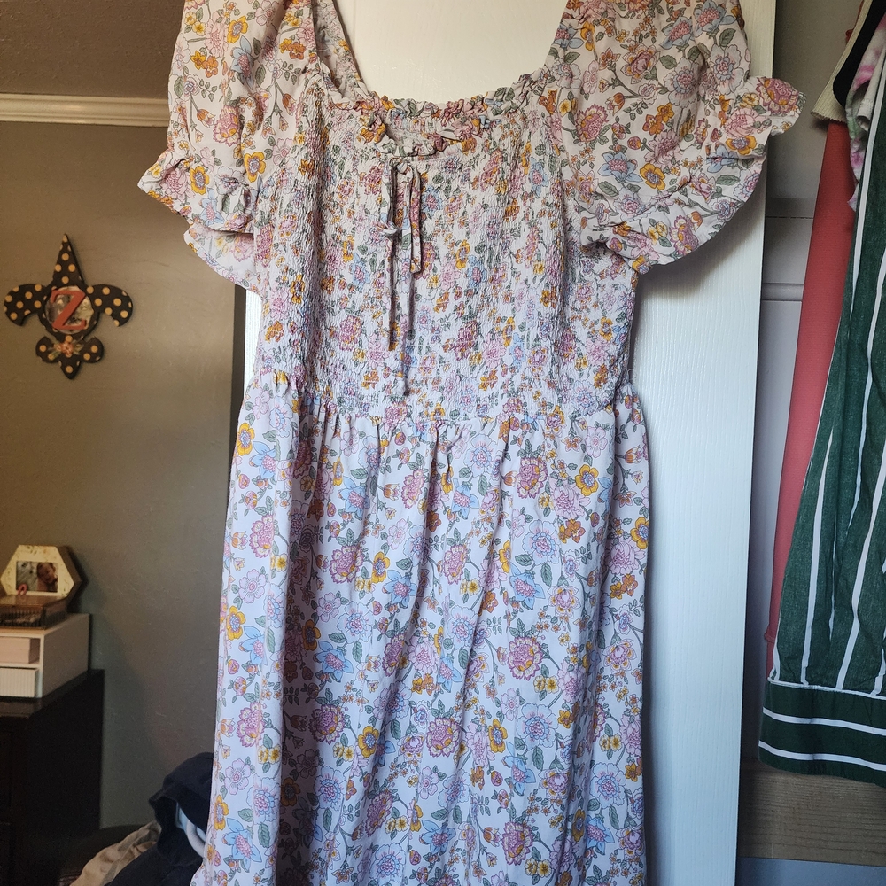 Floral Puff Sleeve Dress